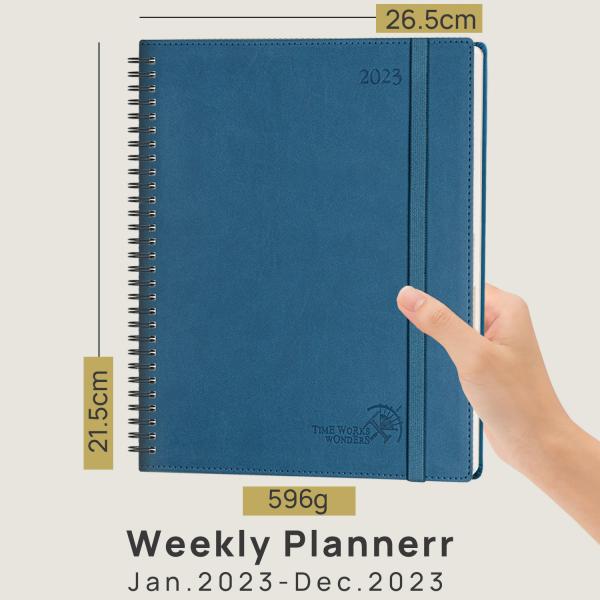 Quality Large Size ECO Friendly Academic Vertical Layout Planner , Poprun 2023 Custom Planner wholesale