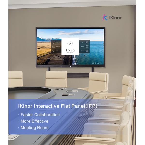 Business 65 Inch Touch Screen , Infrared Interactive Flat Panel Display