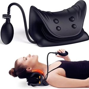China Airbag C-Shaped Cervical Massage Pillow with Heating and Multi-point Massage for Neck and Shoulder Pain Relief on sale