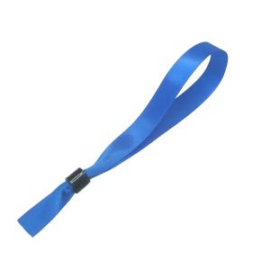 OEM Woven Cloth Wristbands Security Locking With Plastic Clasp