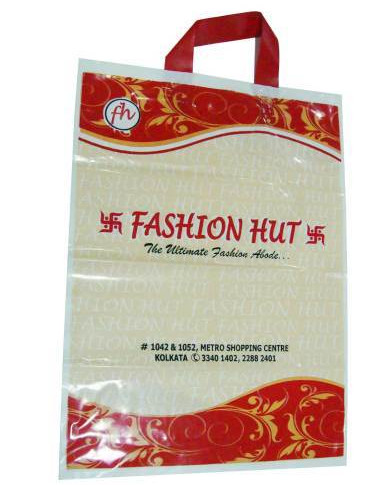 Sustainable Loop Handle Plastic Bags Moisture Proof , HDPE Woven Polypropylene Bags With Handles