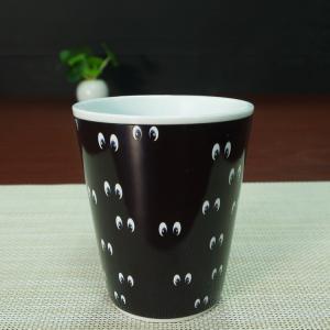 V shape smile face color changing magic mug promotional sublimation