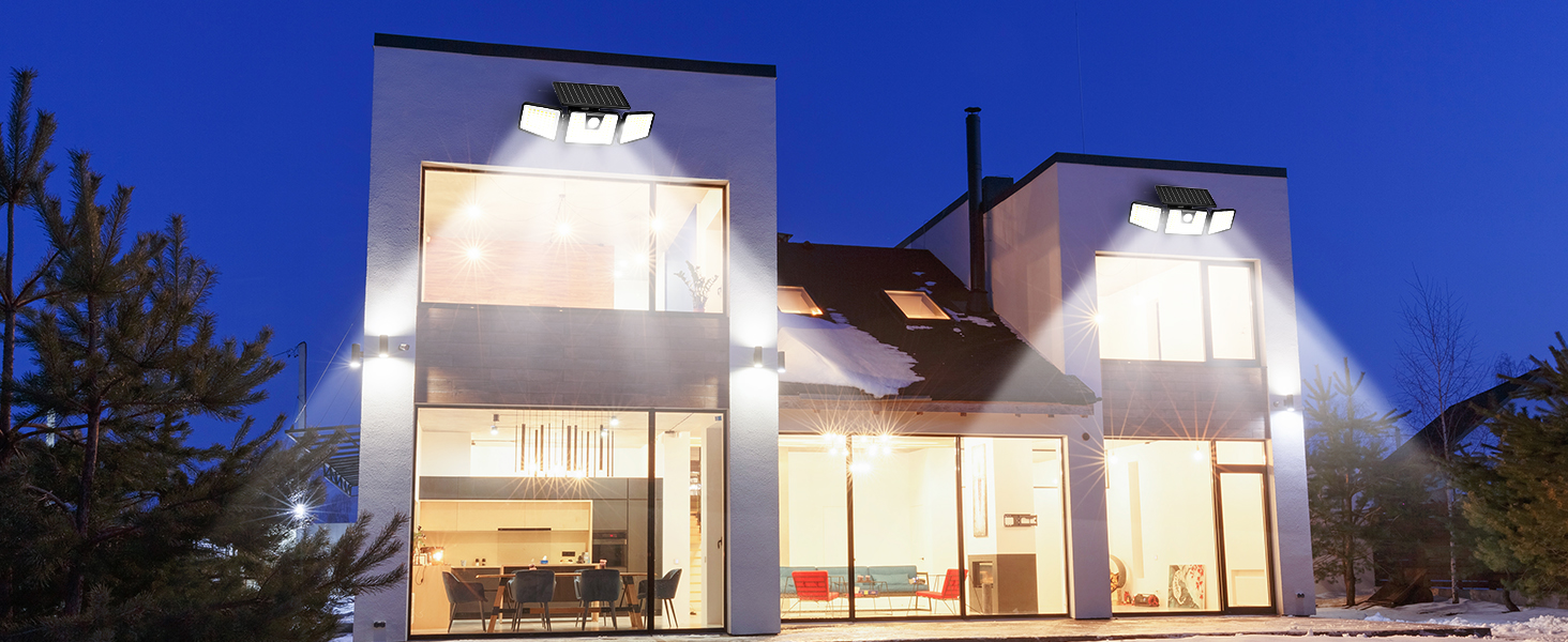 Auto-Sensing Solar Wall Light: 700 Lumen Brightness, 10m Range for Security