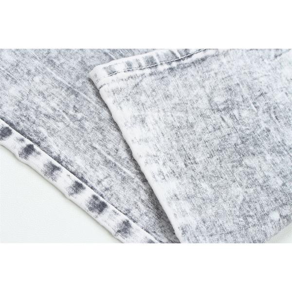 Dark Grey Color Stretch Slub Denim Fabric For Jeans