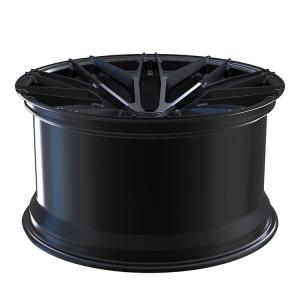 6061-T6 1 Piece Alloy Rims Gloss Black 5x112 20inch Elegant Shiny Finish