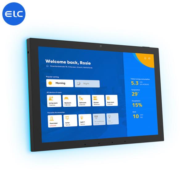 Quality 10.1'' WiFi6E Smart Home Touchscreen Control Panel Optional NFC Camera 5M/P With LED Light Bar wholesale