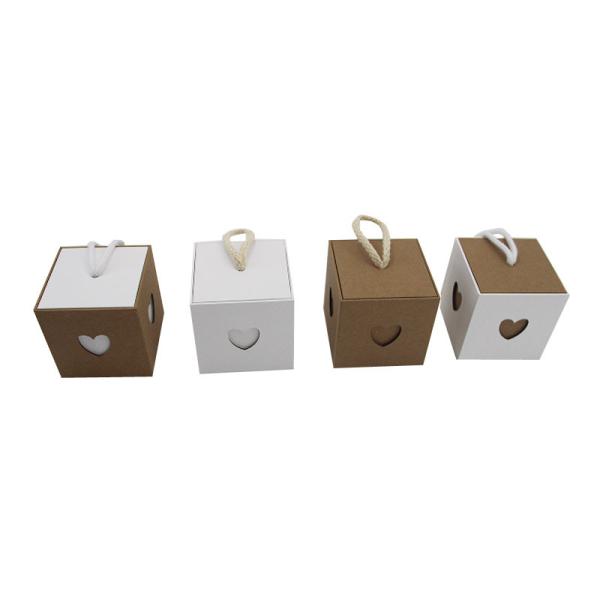 Custom Retro Candy Box Heart Window Kraft Paper Favour Box For Wedding Party