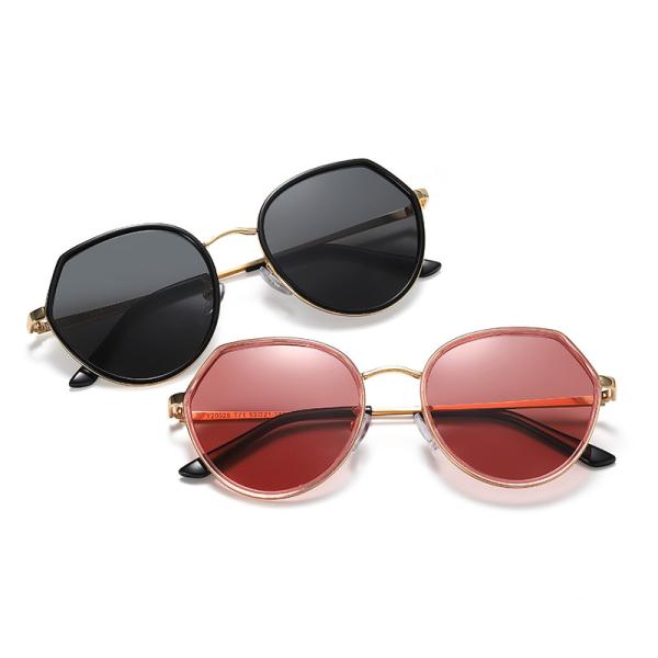 Polarized Women BSCI 142MM Resin Lens Sunglasses Luxury PC With Metal