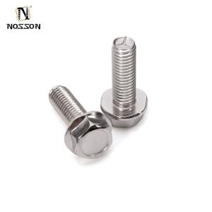 Grade Carriage Bolts Sliver Stainless Steel Hexagon Flange Head Fully Threaded