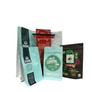 Cheap Custom print laminated stand up matte coffee zipper bag with valve for sale