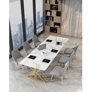 Light Luxury Scandinavian Style Office Furniture 2 Meters Marble Conference