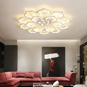 Modern Creative crystal Ceiling Lights Minimalist Recessed Lamp Bedroom Petal