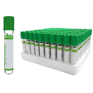 CE ISO Green Cap Lithium Heparin Disposable Vacuum Blood Collection Tube With