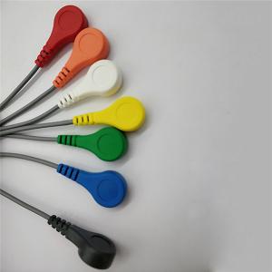 7 Leadwires Holter ECG Cable 19 Pin With Snap Type IEC Standard DMS 300 - 3A