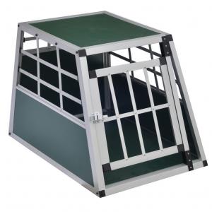 China Lockable Pet House Dog Puppy Cage Carrier Kennel Aluminum Car Transport CrateZX546 on sale