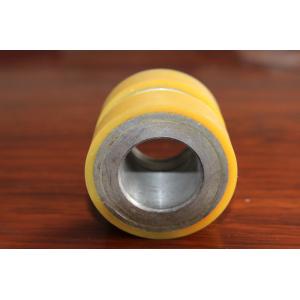 Yellow High Density Polyurethane Wheel Heavy Duty Coating Rollers Wheels