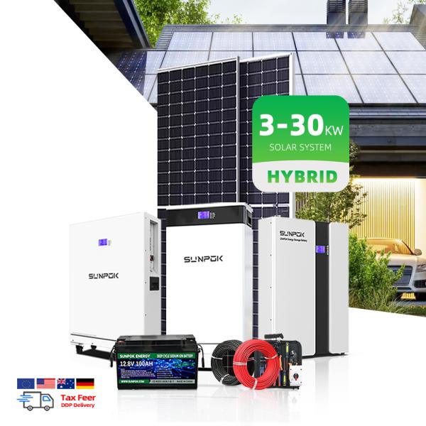 Quality 3KW 5KW 10KW Hybrid Solar Power System with Lithium Battery wholesale