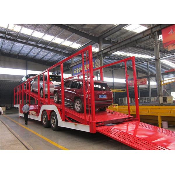 Quality Hydraulic Loading 2 Floors 8/10 Car Carrier Semi Trailer Within Fuwa / BPW Axle wholesale