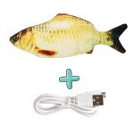 Electric Floppy Fish Cat Toy Simulation Wiggle Fish Catnip Toys Plush Interactiv