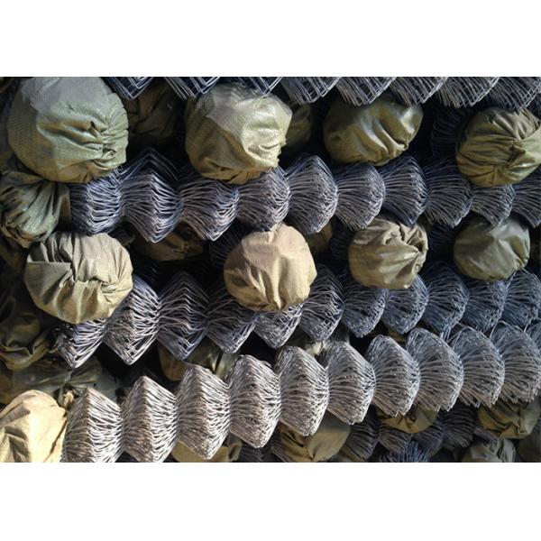 Hot Dipped Chain Link Panels Farm Fence , Electro Galvanized Backyard Diamond Mesh