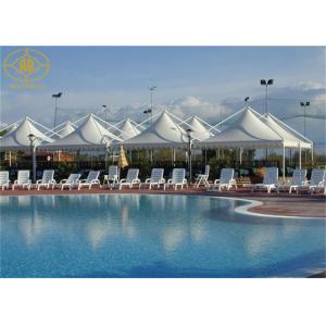Heat Resistant Tensile Membrane Structure Rectangular Pagoda Marquee Steel Frame