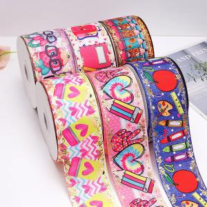 100% Polyester Custom Printed Grosgrain Ribbon Single Face
