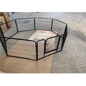 8 Panels Pet Stainless Dog Cage Crates Puppy Playpen Play Pen Exercise Cage Fence