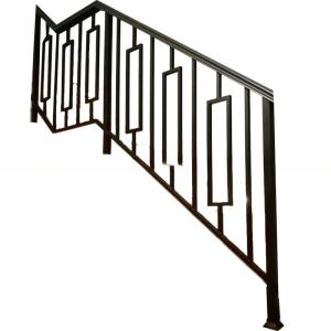 China Side Mounted Modern Black Stair Handrail Railing 6061 Aluminum Alloy For Steps on sale