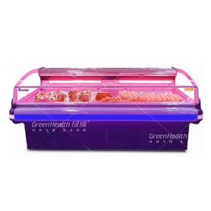 Fan Cooling Hypermarket Open Meat Display Freezer For Butcher Shop