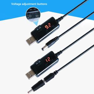 USB to DC Power Cable 5V to 9V 12V DC Jack Charging Cable Power Cord Plug