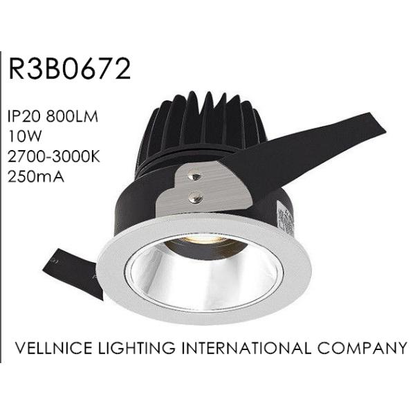 10W Cut out 83mm LED Recessed Downlight Innovative Aluminum Zinc Alloy Reflector COB LED Downlight / R3B0672