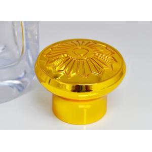 China Custom Professional Metal Die Casting Gold Color Plating Zinc Alloy Perfume Bottle Tops With 17.2mm Inner on sale