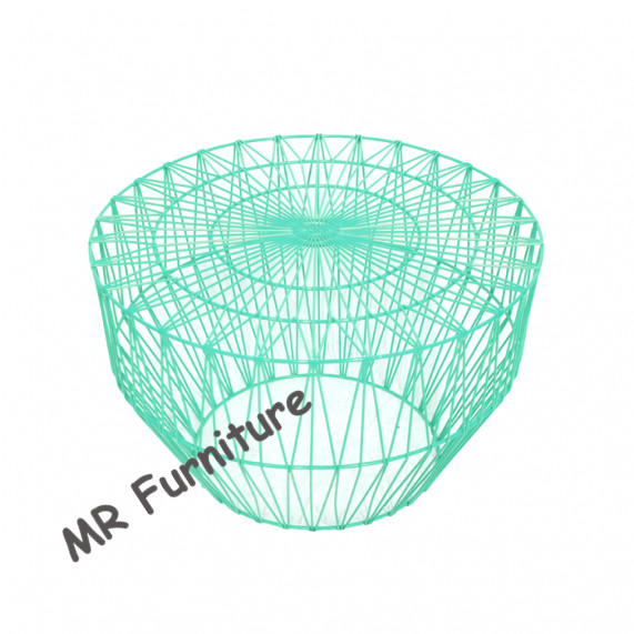 Quality Turquoise Wire Mesh Bar Stools , Wire Stool Side Table For Restaurant / Cafe wholesale
