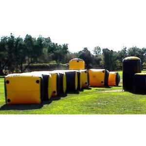 Weave String Structure Inflatable Paint Bunker Trampoline Combo