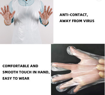 Quality Transparent Disposable Safety Gloves Ldpe Custom For Kitchen Cleaning wholesale