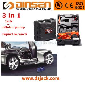 Cheap DC 12v Electric Hydraulic Jack Kit 360mm Max Height 3 In 1 Tool Kit for sale