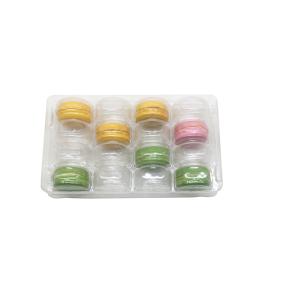 PVC 16 Pcs Macaron Blister Tray Transparent Macaron Display Tray