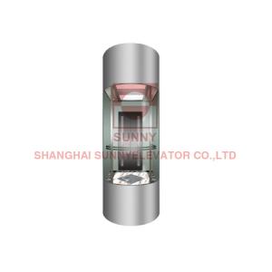 2000kg Machine Room Less Sightseeing Elevator 2.0m/S Stainless Steel