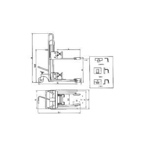 TFL Container Hydraulic Stacker with controllable direction handle With Capacity