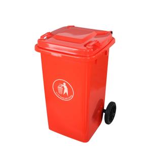 Stacked Factory Large Plastic Dustbin Pedal Mobile Garbage Bin 120l