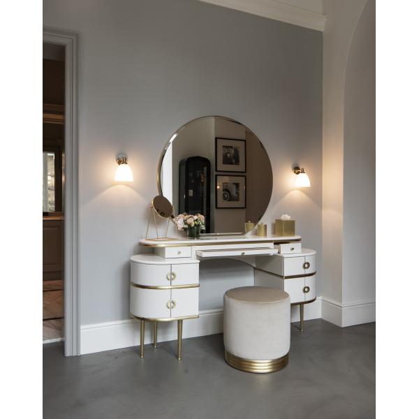 MDF Lighted Corner Vanity Set Standing Dressing Table