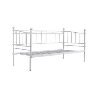Black Finish Metal Daybed Frame Pop Up Trundle Twin Size Mildew Proof