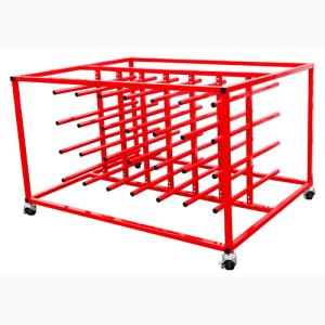 Vinyl Rolling Metal Table Stand With Double Sides Knocked Down