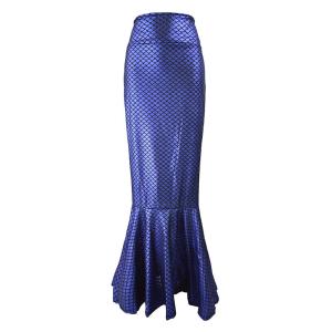 Holographic Mermaid Tail Skirt Costume Elastic Waistband With Side Zipper