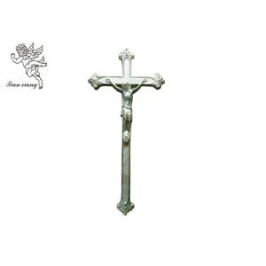 China Jesus Decorative Funeral Crucifix , Silver / Copper Color Coffin Cross PP Material on sale