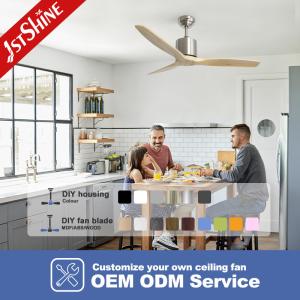 2in1 Wood Ceiling Fan With Remote Control DC Motor Indoor Decoration