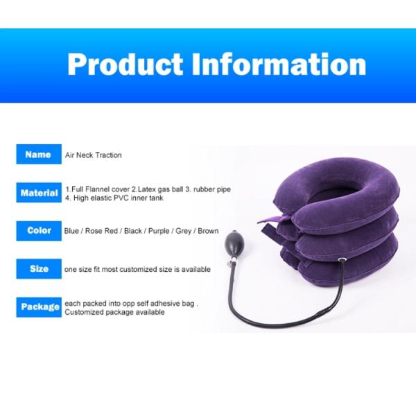 Inflatable Cervical Collar / Air Pump Cervical Traction Collar For Neck Brace