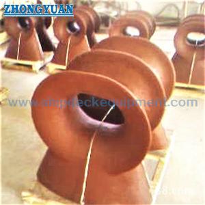 DIN 81915 Type E Casting Steel Marine Deck Mounted Chock Ship Towing Equipment