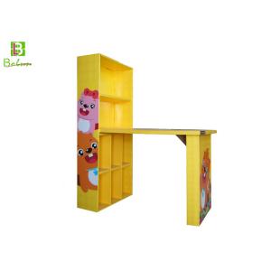 Children'S Cartoon Cardboard Display Furniture With Bookcase Water Proof