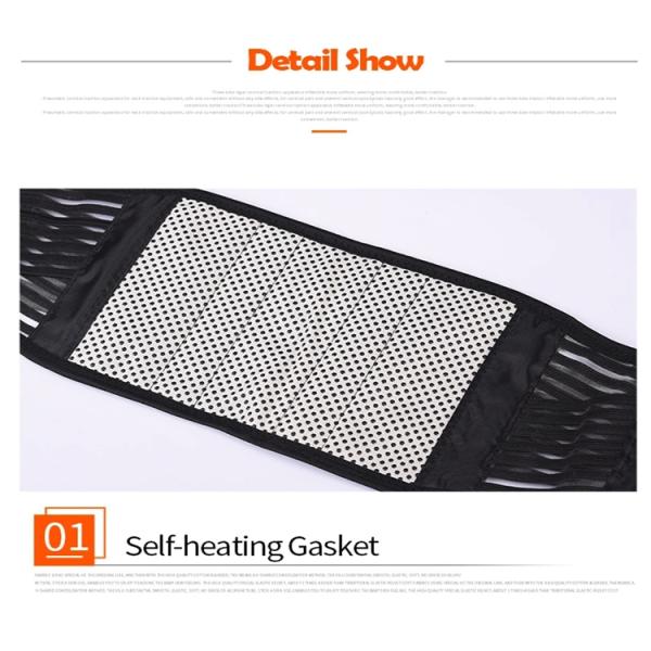 Tourmaline Warm Self Heating Waist Support Back Brace Massage Belt
